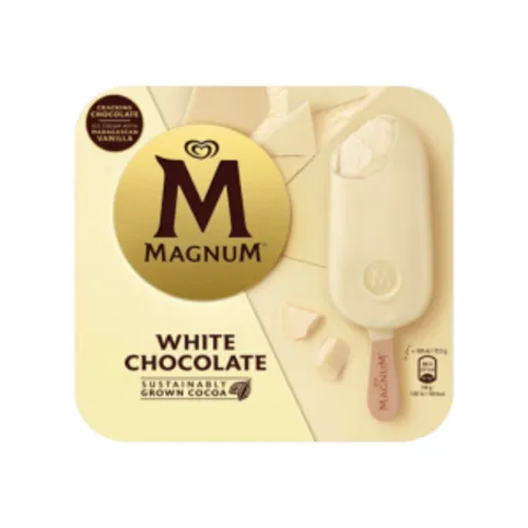 Magnum White Chocolate Ice Cream Sticks 8 x 100ml