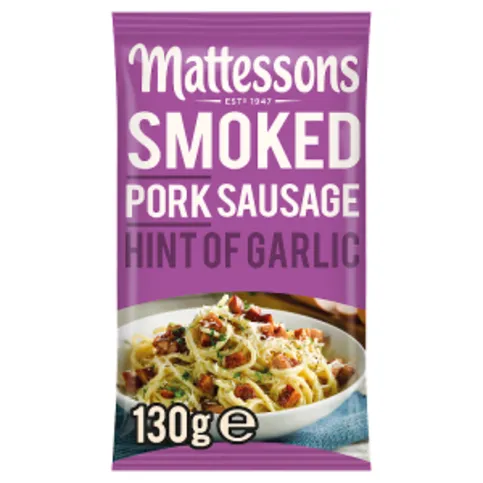 Mattessons Smoked Pork Sausage Hint of Garlic 130g