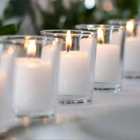 MB irish lines glass candle 