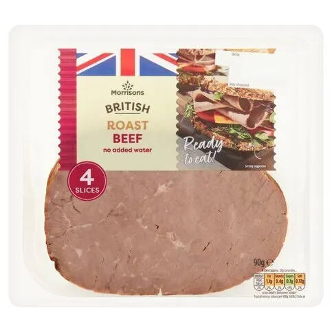 M British Roast Beef Slices 90g