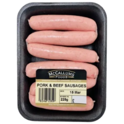 McCallums Pork Beef Sausages 225g