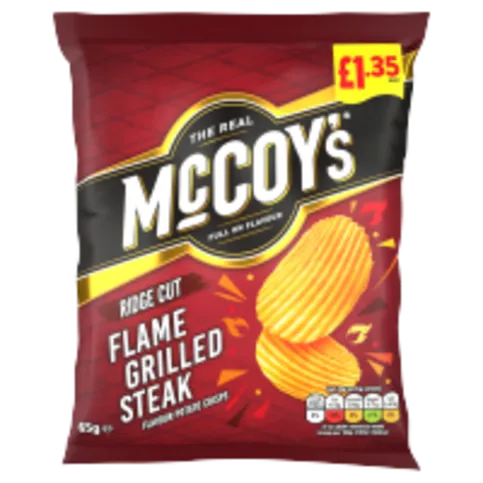 MCCOYS FLAME GRILLED STEAK PM£1.35 65G