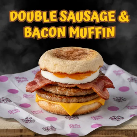 McMelly's Double Sausage & Bacon Muffin