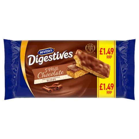 McVitie's 5 Digestives Milk Chocolate 114.1g - Biscuits