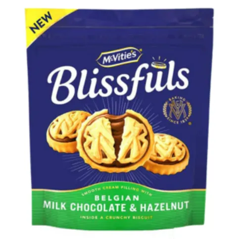 McVitie's Blissfuls Belgian Milk Chocolate & Hazelnut Biscuits 172g