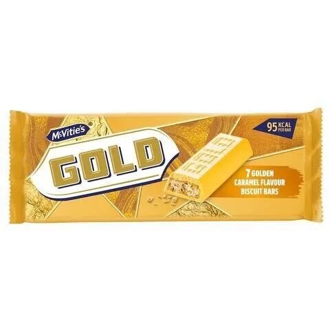 McVitie's Gold 7 Golden Caramel Flavour Biscuit Bars 124g