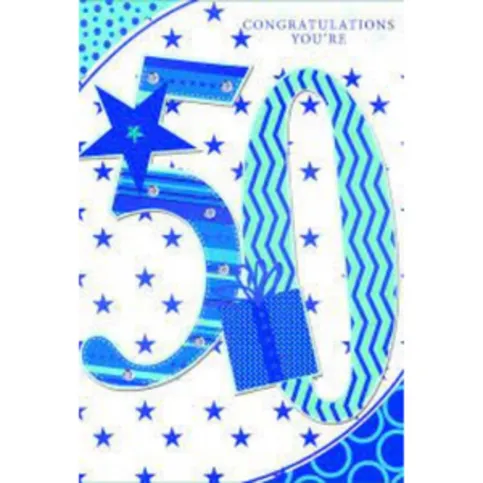 Mens 50th Birthday Card