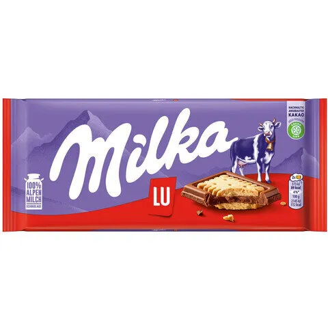 MILKA LU BISCUIT CHOCOLATE BLOCK 87G