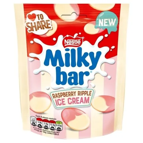 Milkybar Giant Buttons Raspberry Ripple Sharing Bag 86g