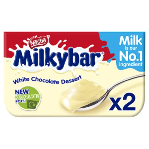 Milkybar Smooth and Creamy White Chocolate Dessert 2 x 65g (130g)