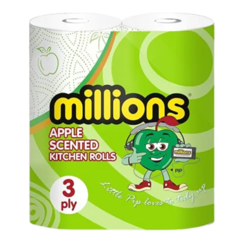 MILLIONS APPLE KITCH TOWL 2ROLL