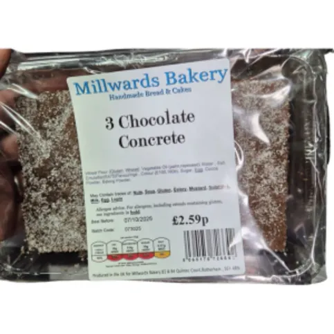 Millwards Bakery 3 Chocolate Concrete