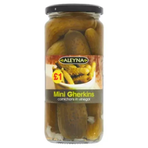 Aleyna Mini Gherkins Cornichons in Vinegar 500g
