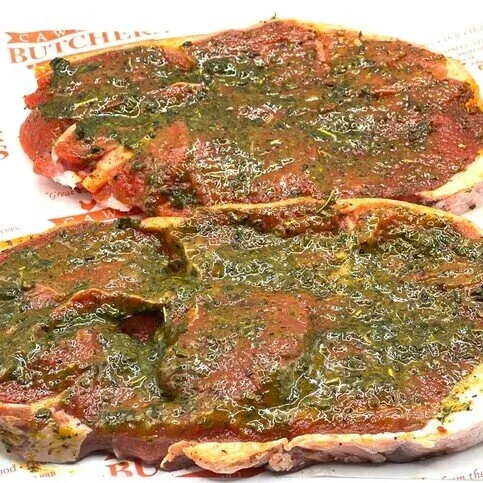 Minted Leg of Lamb Steak