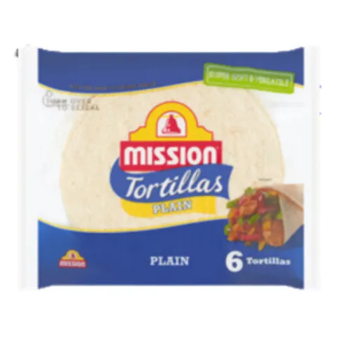 Mission Plain Tortilla Wraps 6 Pack