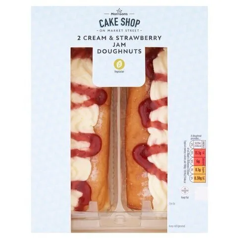 Morrisons Jam & Cream Doughnut 2 Pack