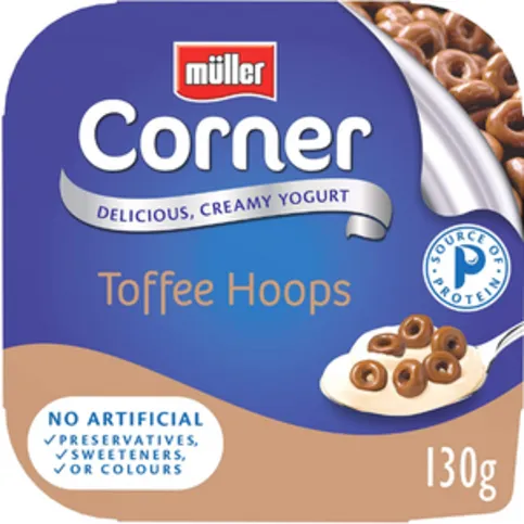Müller Corner Delicious Creamy Yogurt Toffee Hoops 124g