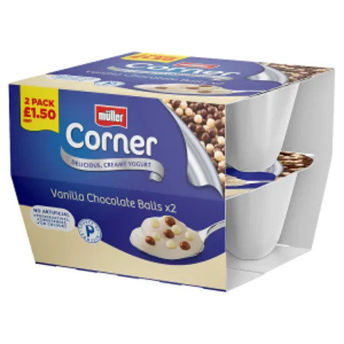 Müller Corner Vanilla Chocolate Balls 2 x 124g (248g)
