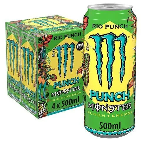 Monster Energy Drink Rio Punch 4 x 500ml