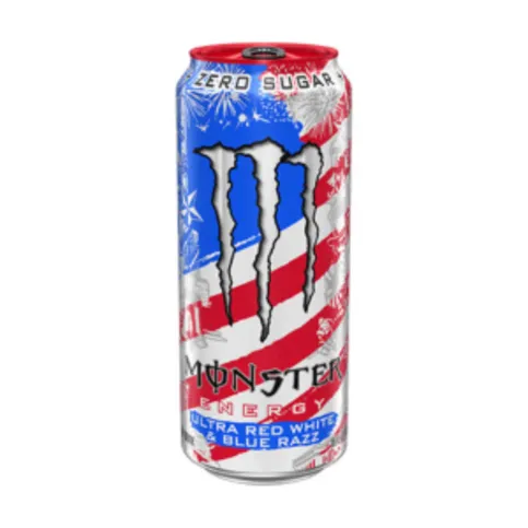 Monster Energy Drink Ultra Red White & Blue Razz Zero Sugar 473ml