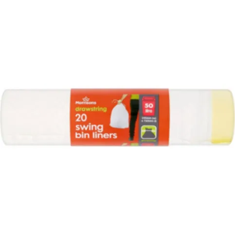 Morrisons 20 Drawstring Swing Bin Bags