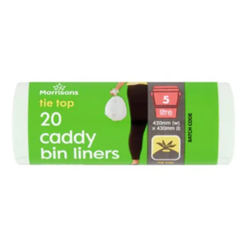 Morrisons Caddy Bin Liners 5L 20 Pack