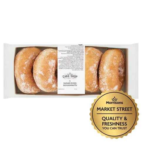 Morrisons 5 Sugar Ring Doughnuts