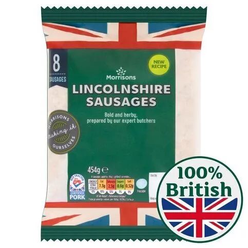 Morrisons 8 Butchers Style Lincolnshire Sausages 4