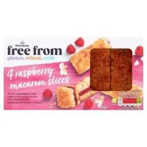 Morrisons Free from Raspberry Macaroon Slices 165g