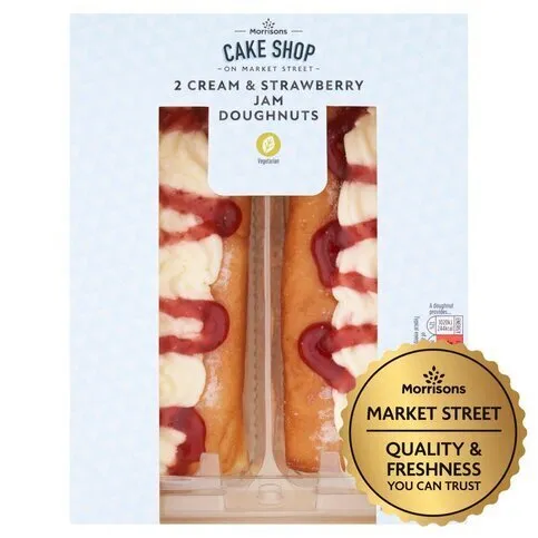 Morrisons Jam & Cream Doughnut 2 pack