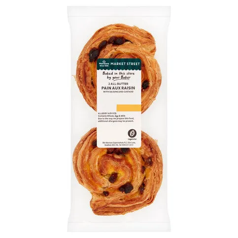 Morrisons Pain Au Raisin 2pack