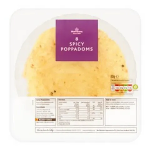 Morrisons Poppadoms Spicy 8 Pack