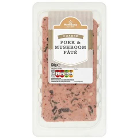 Morrisons Coarse Pork & Mushroom Pate 170g