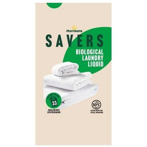 Morrisons Savers Biological Laundry Liquid 33 Washes 1L