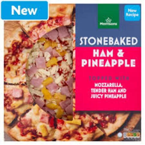 Morrisons Stonebaked Ham & Pineapple Pizza 375g