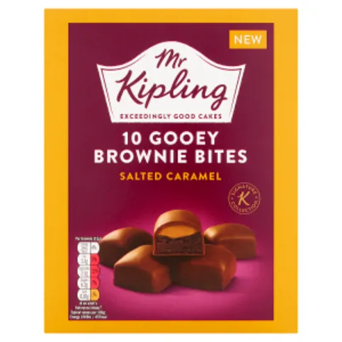 Mr Kipling 10 Gooey Brownie Bites Salted Caramel