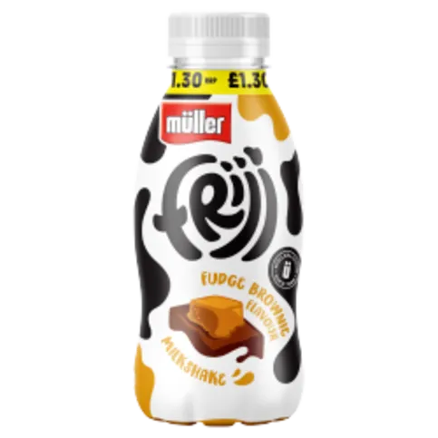 CHILLED: MULLER FRIJJ FUDGE BROWNIE MILKSHAKE PM£1.30 330ML