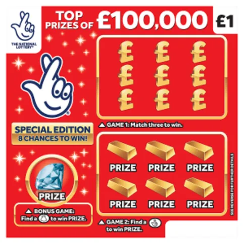 National Lottery £1 £100,000 Red Scratchcard Game