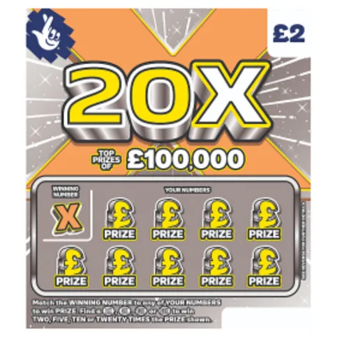 National Lottery 20X Scratchcard Game