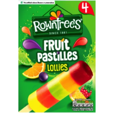 Fruit Pastilles Ice Lollies 65ml x 4 Pack