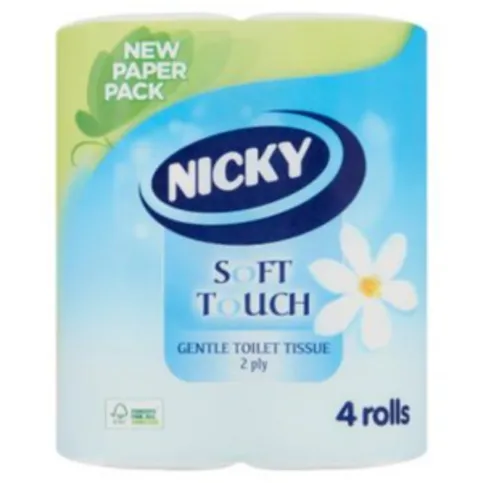 Nicky Soft Touch TOILET ROLLS 4PK