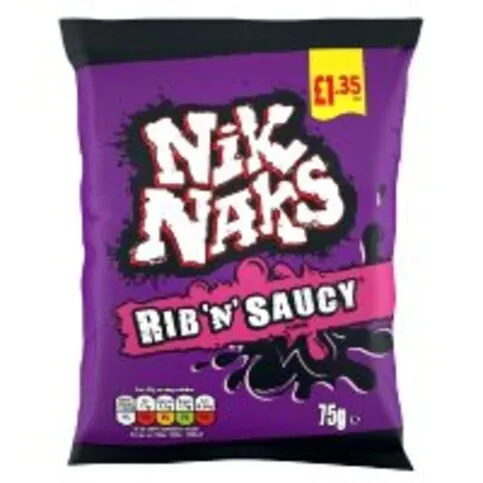 NIK NAKS RIB N SAUCY PM£1.35 75G