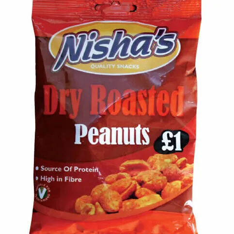 NISHAS DRY ROASTED PEANUTS PM£1 125G
