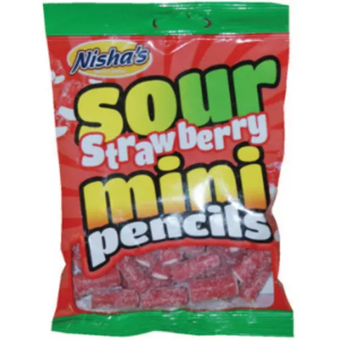 Nisha Sour Strawberry Mini Pencils 140g