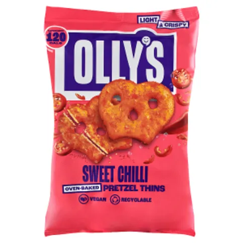 Olly's Sweet Chilli Oven-Baked Pretzel Thins 140g