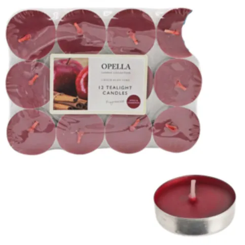 Opelia Tealight Candle Apple Cinnamon 12 Pack