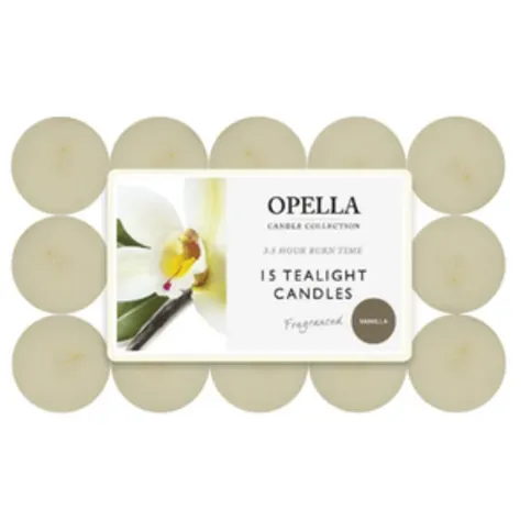 Opella Candle Tealight Vanilla 12 Pack