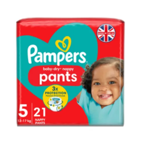 Pampers Baby-Dry Nappy Pants 21 Pack- Size 5