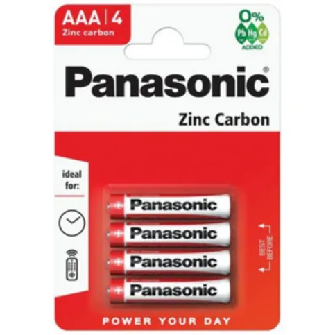 Panasonic AAA Added Sugaronic Zinc 4 Pack