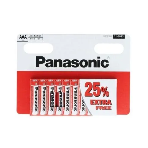 Panasonic AAA Zinc Carbon Batteries 8 Pack